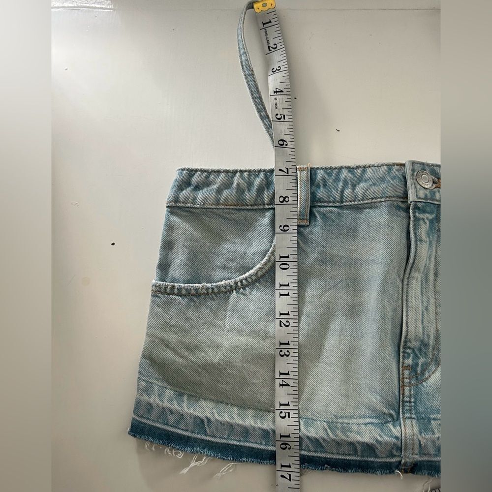 ZARA Crop Top Size Small Denim Sleeveless Raw Hem New with tags - Picture 2 of 11